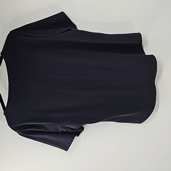 AS Faith Over Fear Black Short Sleeve T-Shirt Top w Red & Silver Crystal - Picture 5 of 11